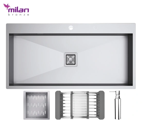 سبد استیل سینک 40105 توکار استیل میلان