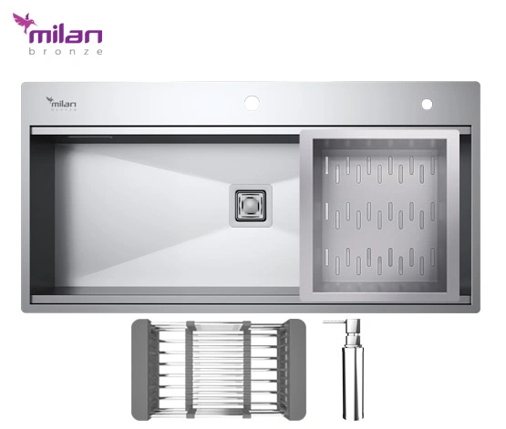 خرید سینک 40105S01 توکار استیل میلان