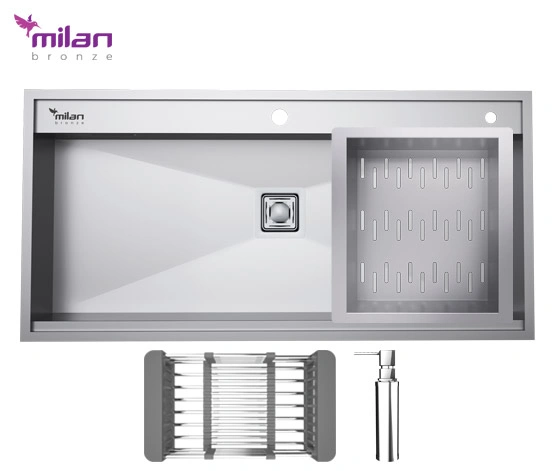 خرید سینک 40105S02 توکار استیل میلان