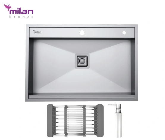 خرید سینک 4075S02 توکار استیل میلان