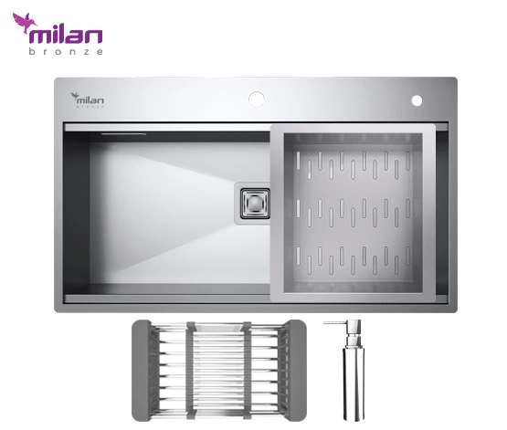 خرید سینک 4090S01 توکار استیل میلان