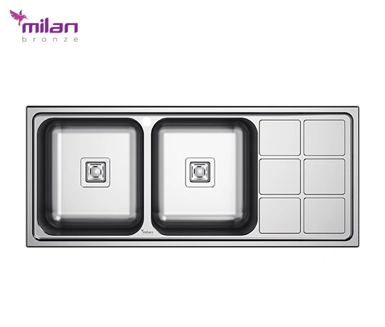 سینک 5012 توکار استیل میلان